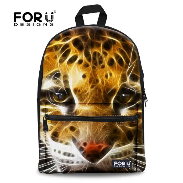 Рюкзак FORUDESIGNS с животными для мужчин рюкзак 3D принтом леопардом школьные рюкзаки