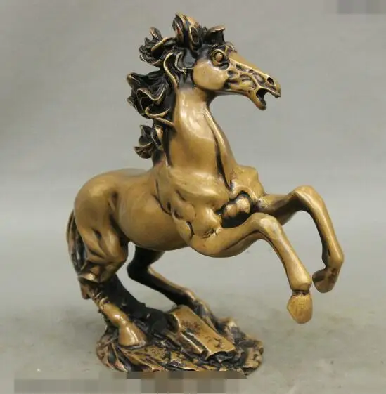 

S02616 10 Collect Chinese FengShui Pure Bronze Zodiac Horse Home Adorn Statue Sculpture B0403