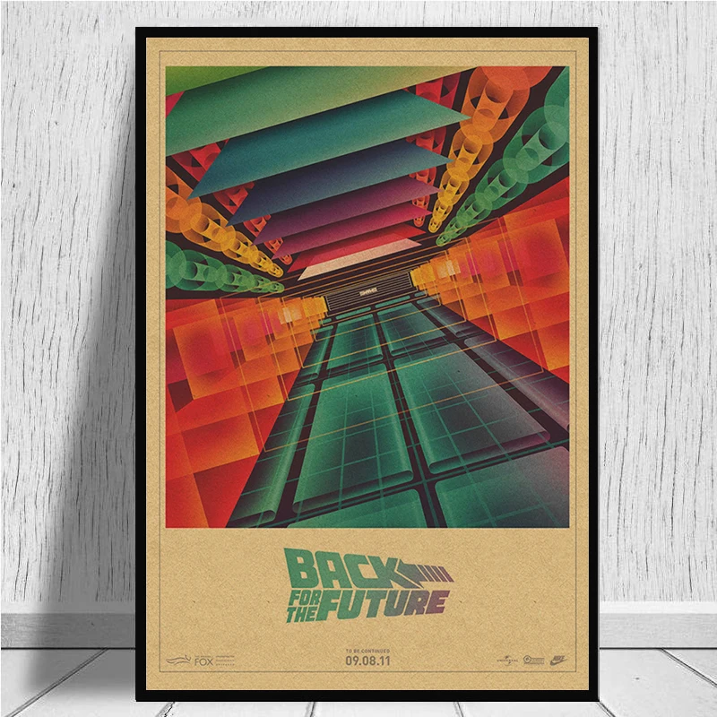Classic Sci-fi Movie Back to The Future Retro Kraft Poster Wall Sticker Home Bar Art Posters Decor
