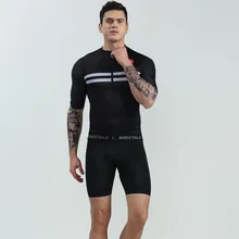 BOESTALK high quality cycling suit 2019 summer men black professional team competition suit uniforme ciclismo UCI bike clothing