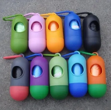 20 шт./партия игрушка в форме собаки мешки для очистки диспенсер мусорные багажные сумки держатель диспенсер гигиенический пакет для уборки за животными набор для отходов, с лапками мешок - Цвет: Color random send