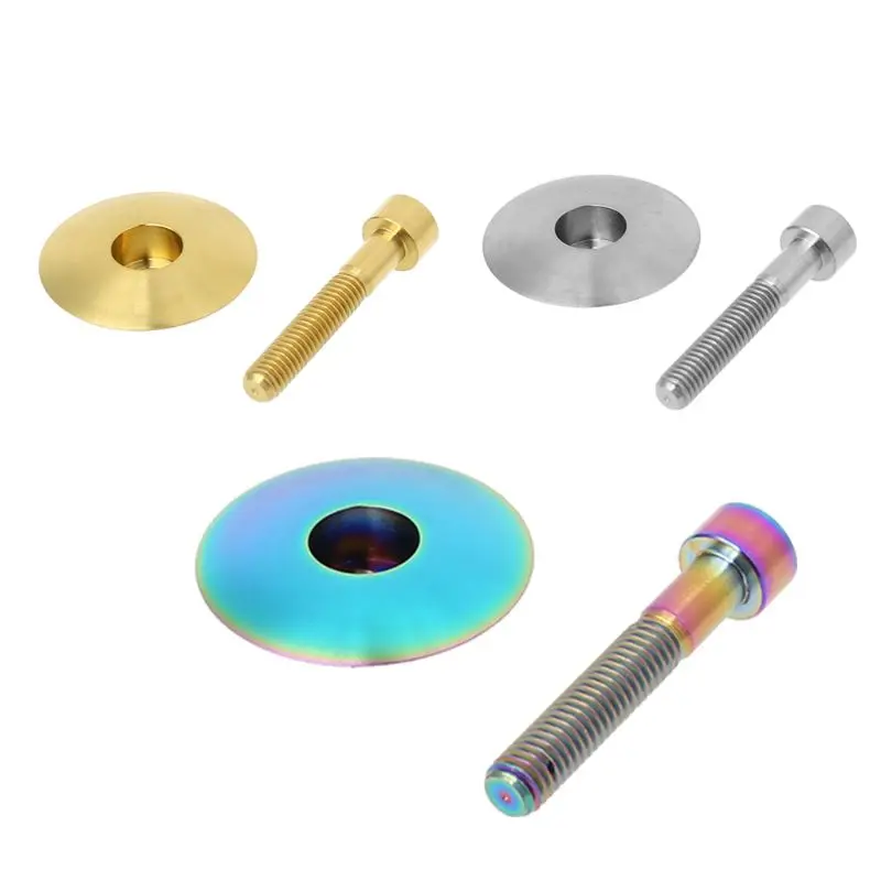 

1 Set Bicycle Stem Cap Titanium With Screw M6x30 Headset Cover Dustproof Protective MTB Bike Parts Bolt Professional Repair Tool