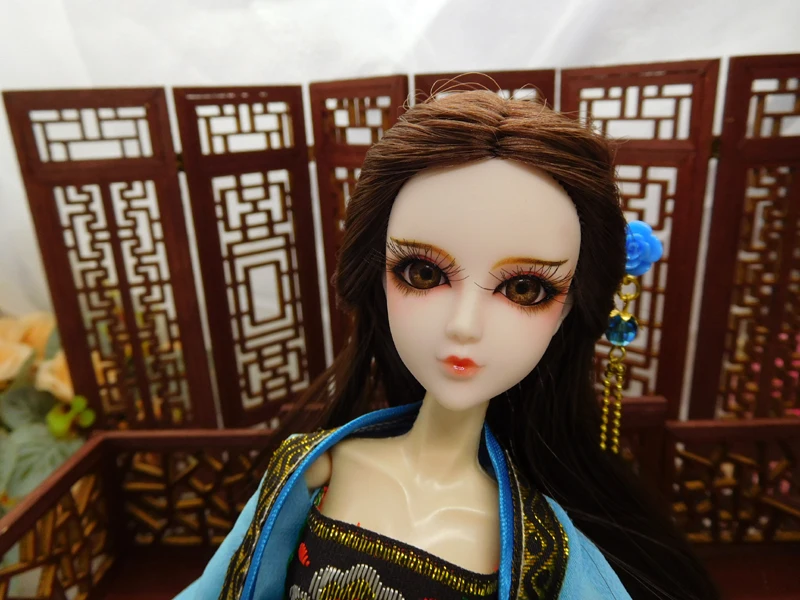 Первоклассная голова куклы для макияжа/3D глаза настоящие ресницы ручной рисунок длинные волосы голова аксессуары DIY для Xinyi OB белая кожа кукла