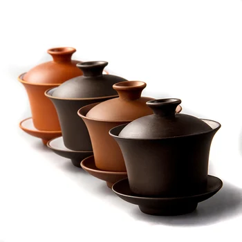 

Chinese teapot Ceramic Purple Clay Tea Set Kung Fu Pot Infuser Gaiwan Teapot Serving Cup Teacup Drinkware High Quality D009