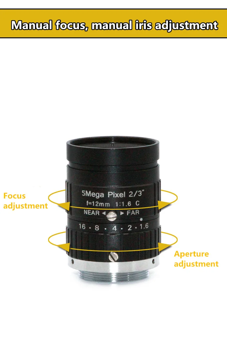 Manual focus, manual iris adjustment