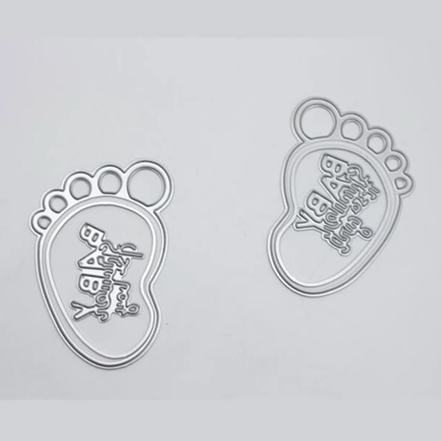 ylcd292 baby foot metal cutting dies for scrapbooking stencils diy