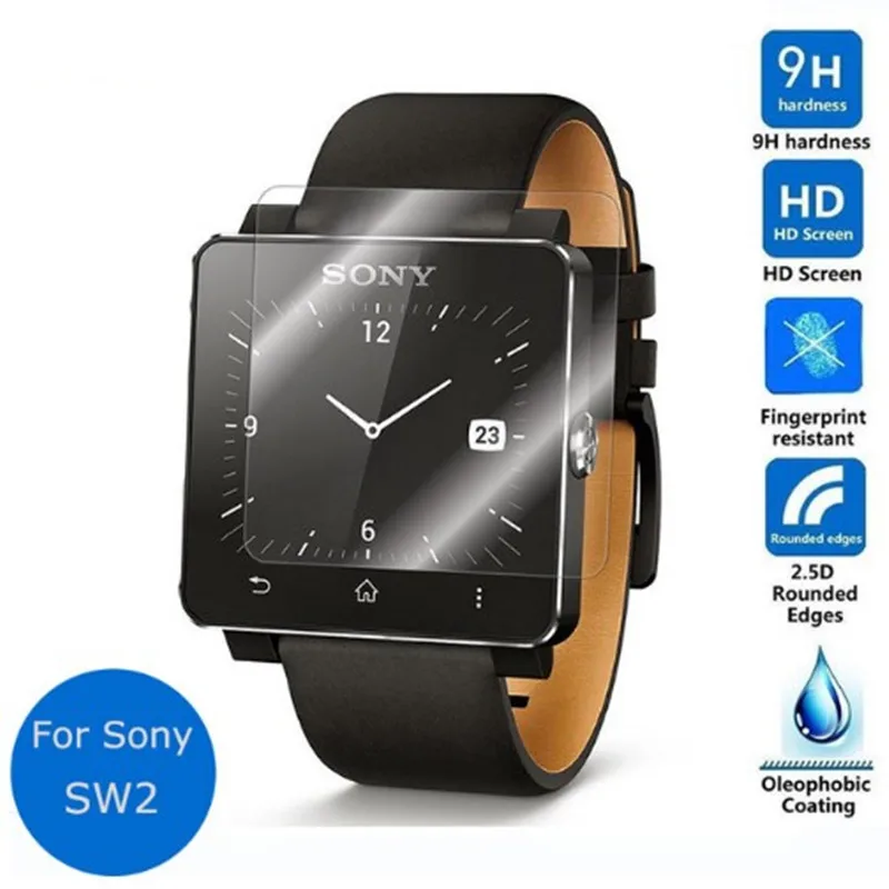 For Sony font b Smartwatch b font 2 SW2 Tempered Glass Screen Protector Safety Protective Film