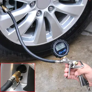 

Auto Truck Bike Digital Motorcycle Tire Pressure Gauge Meter Tester Air Inflator Tool 220PSI Monitoring System Car Accessories