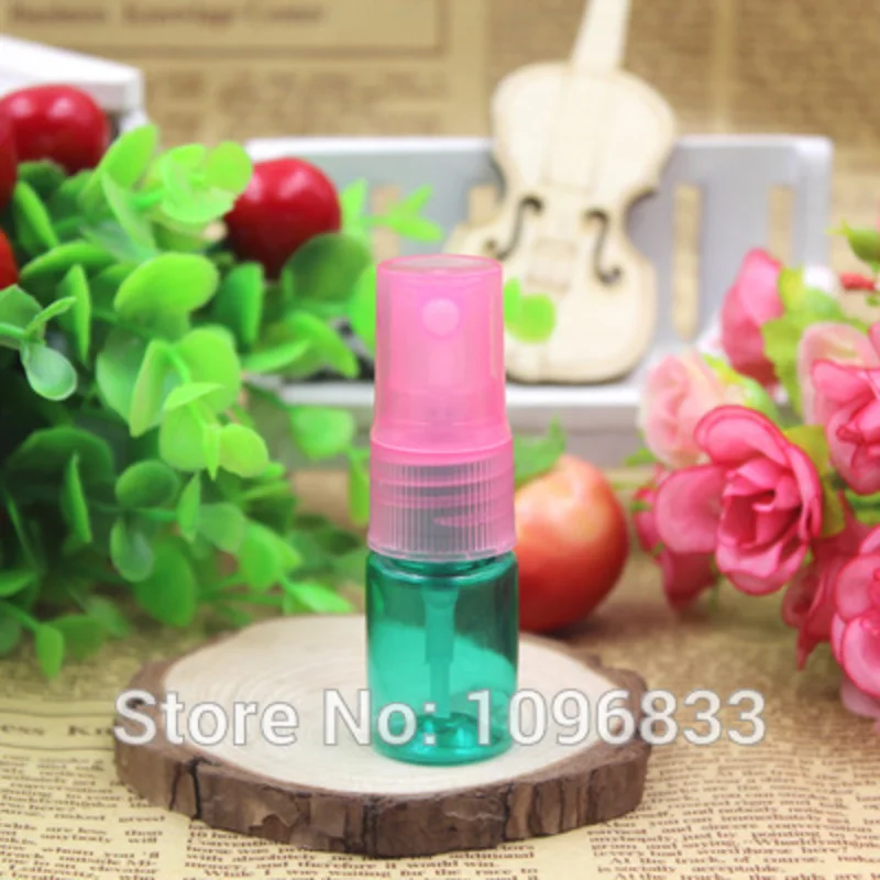100pcs/Lot Empty Spray Bottles 5CC 5ML Make-up Water Green Atomizer Cosmetics Plastic | Красота и здоровье