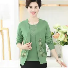 Clobee, Осеннее пончо, feminino blusa tricot, для мамы, с длинным рукавом, размера плюс, кардиган, топы для женщин, вязанный Твинсет, Свитера S318