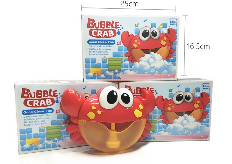 New Arrival Baby Bath Toy Bubble Crabs Kids Pool Swimming Bathtub Soap Machine With Music Funny Bath Automatic Bubble Maker Toys