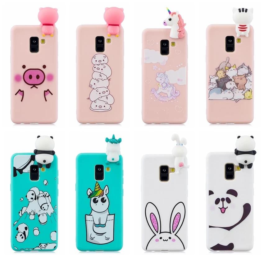

Cute 3D Unicorn Cover Cases For Samsung Galaxy A6 A8 2018 Silicone Phone Case For Samsung J4 J6 2018 Plus Rabbit Cover Coque