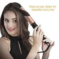 Professional Curling Iron Wand Tapered Hair Curler 1-1.25inch Ceramic Hair Roller With Glove Salon Tool 100-240V EU/US Plug