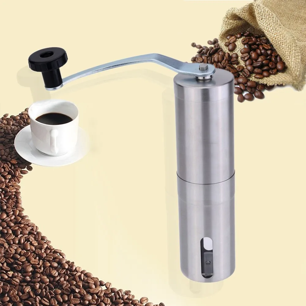 High Quality Stainless Steel Manual Coffee Bean Grinder Mill Kitchen