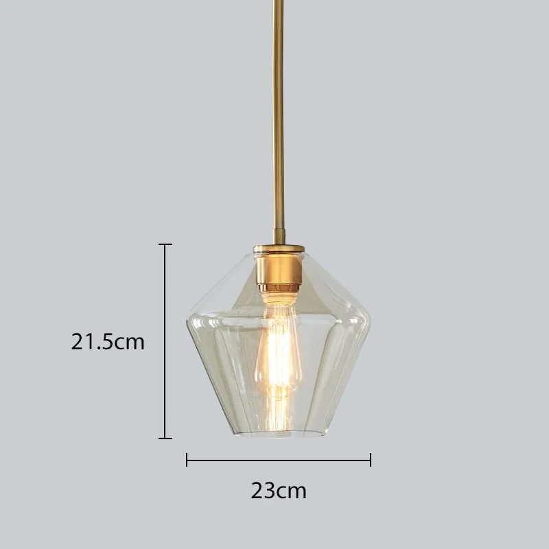 Glass Pendant Light Nordic Pendant Lamp Edison Pendant Light Brass Creative Minimalist E27 Lighting Lampshade For Restaurant - Цвет корпуса: A1