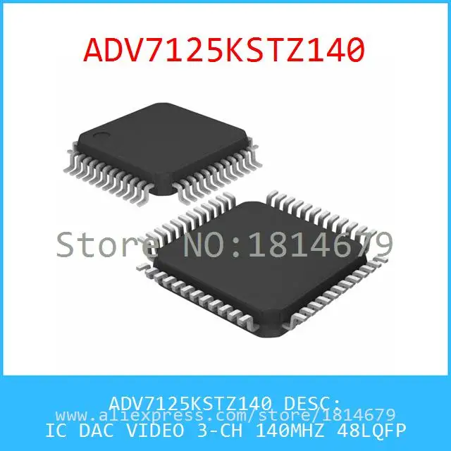 1 Шт./лот ADV7125KSTZ140 IC ЦАП ВИДЕО 3-CH 140 МГЦ 48 LQFP 7125 ADV7125 |