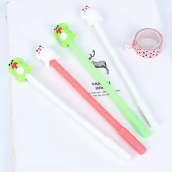 4 шт Kawaii 0,5 мм красный и зеленый животного ручка с собачкой новые творческие гелевая ручка для студент подарок офис подпись ручка