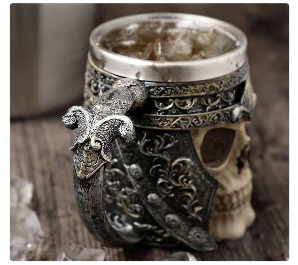 Personalized 3D Skull Mug Coffee Stainless Steel Double Wall Insulated Funny Creative Gift Halloween Christmas Gifts For Kids Men (10)