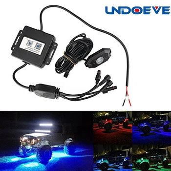 

Undoeve RGB LED Rock Lights Bluetooth Multicolor LED Light Kit with 8 Pods Light for for Jeep Off Road Truck Car ATV SUV Vehicle