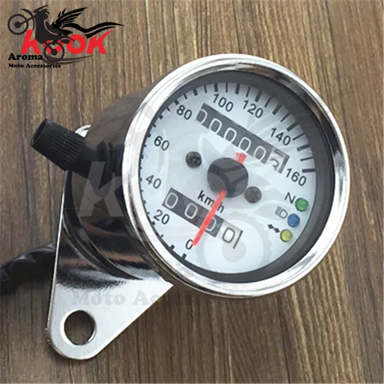 chrome motorcycle LED Backlight Motorcycle Tachometer Dirt Bike Scooter