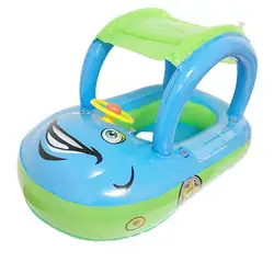Детские надувные краб модель автомобиля Плавание кольцо навес, коврик открытый аквапарк загорать плавающий мат бассейн креативная летняя