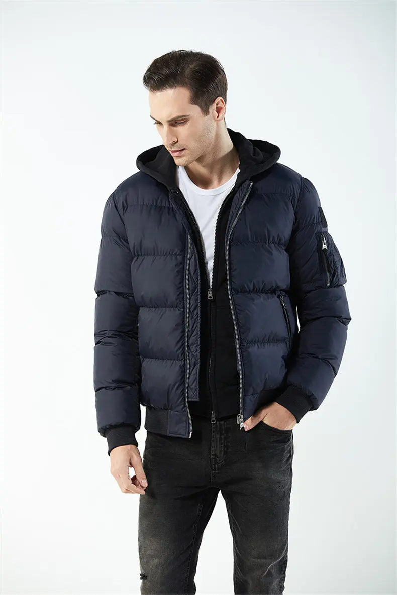 Dropshipping Winter Warm Mens Jackets Wind Resistant Autumn Stand Collar Filling Thick Coat Jackets Men Zipper Pocket US EU Size-06