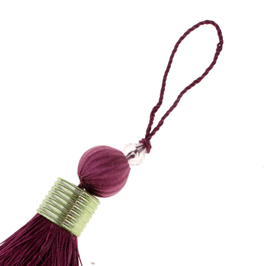 2pcs Pendant Bag Chain Key Decoration Home Decor Curtain Fashion  Long Silk Tassel DIY Window curtains Accessories