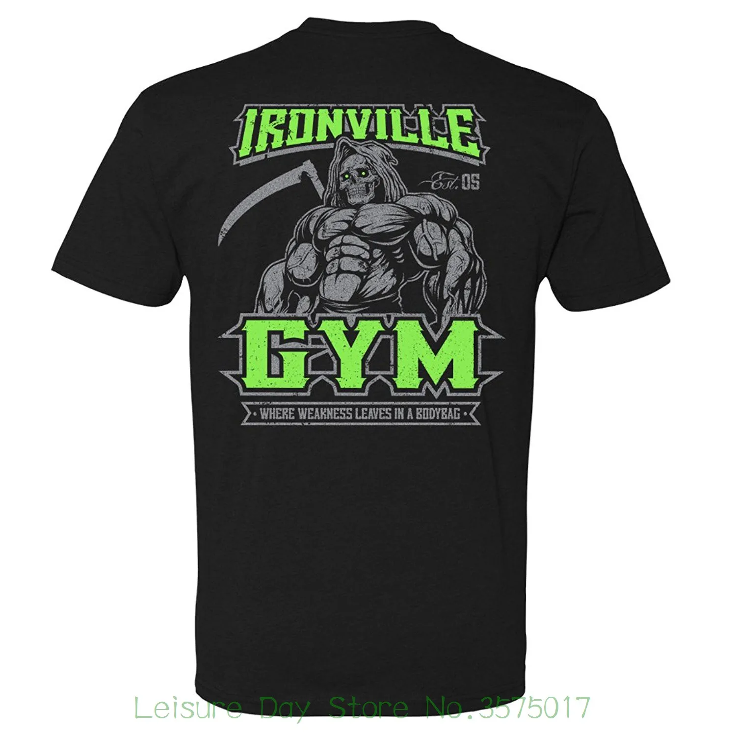 صيف 2018 قصيرة الأكمام زائد حجم ironville للألعاب ريبر الاثقال مزيج t-shirt