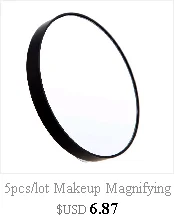 Черный складной кожаный стол путешествия рук компактный макияж зеркало 9,1x7,1"