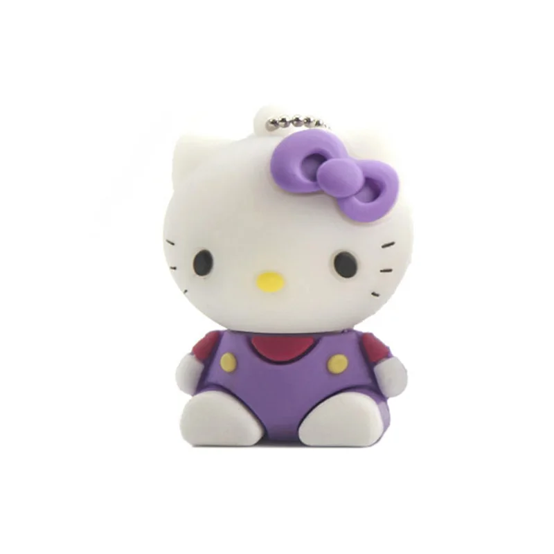 Креативный usb флеш-накопитель 128 ГБ, hello kitty, Usb флеш-накопитель 64 ГБ, флеш-накопитель 64 ГБ, флеш-накопитель 8 ГБ 16 ГБ 32 ГБ, мультяшный U диск, карта памяти - Цвет: Sit Purple