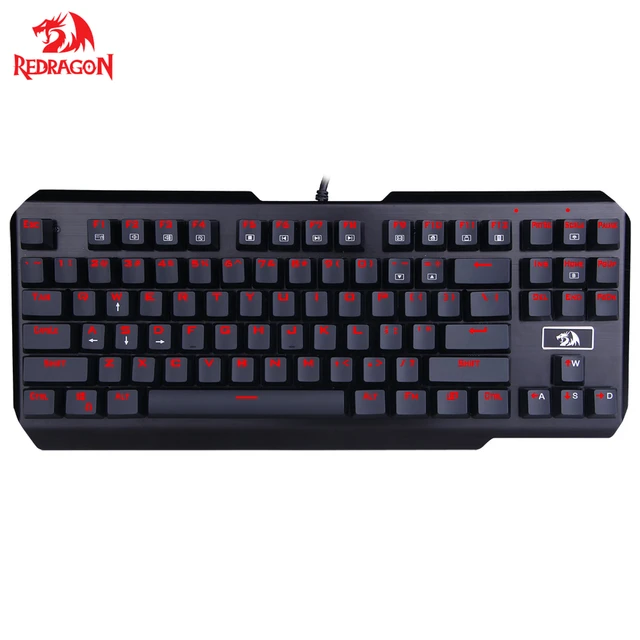Special Offers Redragon USB mechanical gaming keyboard ergonomic Key backlit Single breathing light Full key anti-ghosting 87 key gamer PC K553