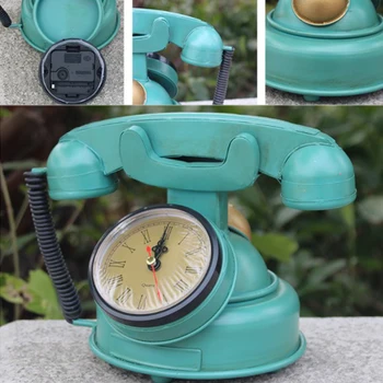 

Vintage Rotary Telephone Statue Trendy Old Phone Figurine Desk Decoration Ornament Retro Design