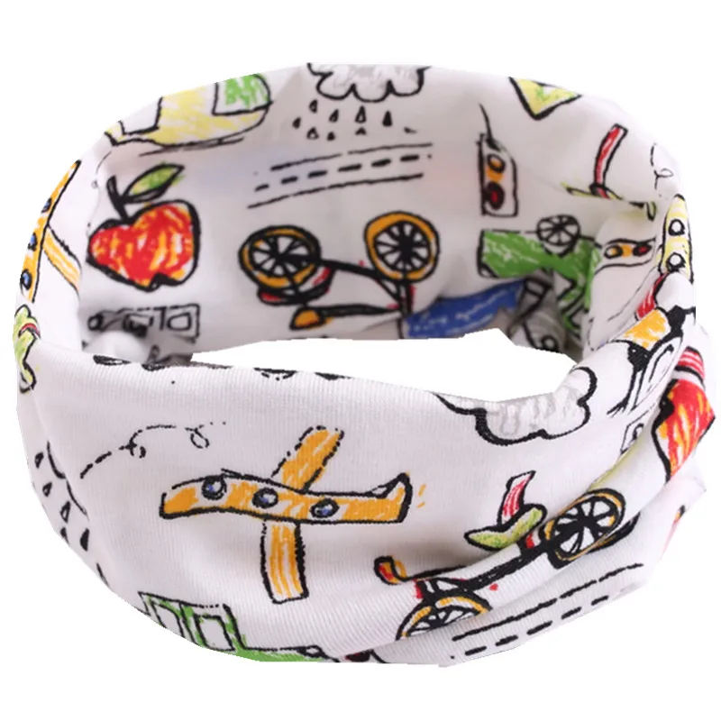 Модный однотонный Детский шарф для мальчиков и девочек на весну, осень и зиму, Детские хлопковые шарфы с круглым вырезом, волшебный шарф, розничная/ - Цвет: bike A