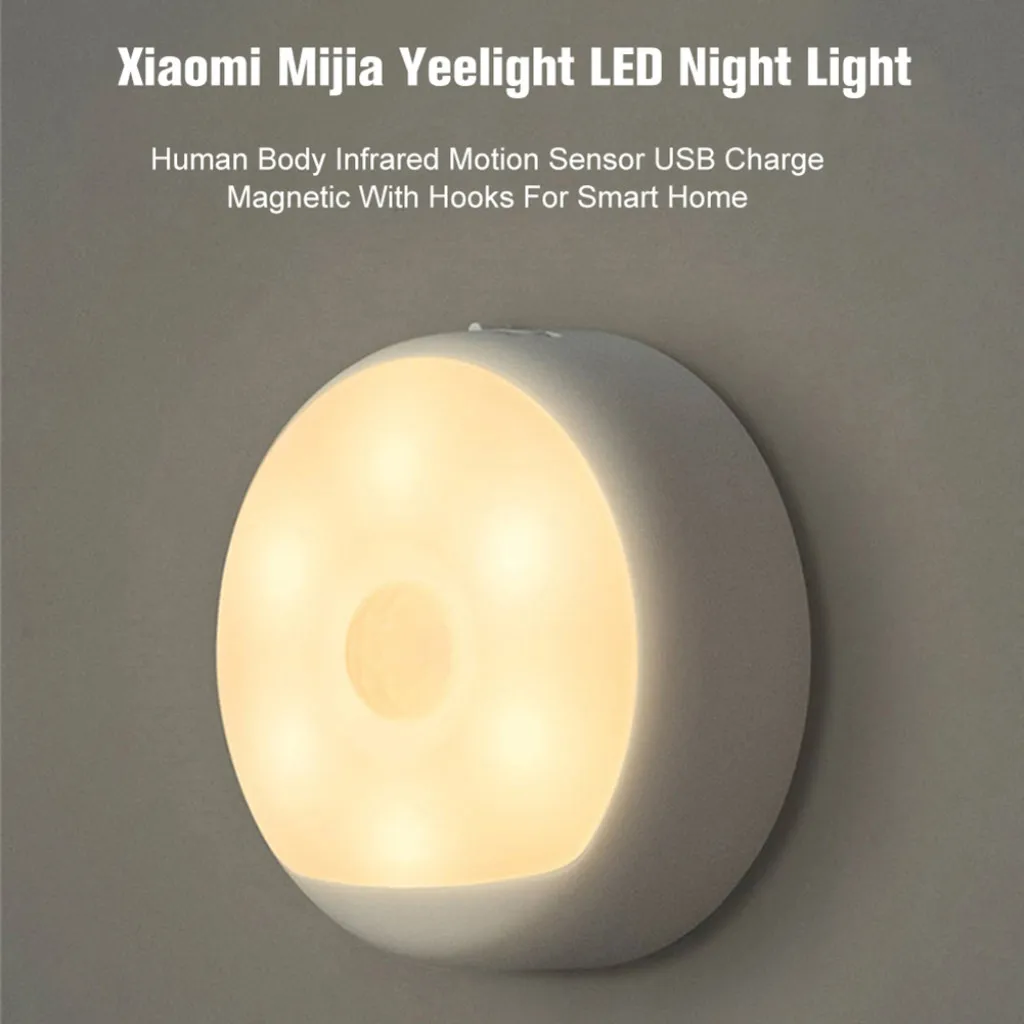 

Yeelight Smart Infrared Sensor Night Light Magnetic USB Rechargeable Night Light Constant lighting Turn light off