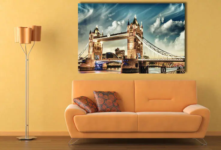 LONDON TOWER BRIDGE CANVAS PRINT PICTURE WALL ART FREE FAST DELIVERY