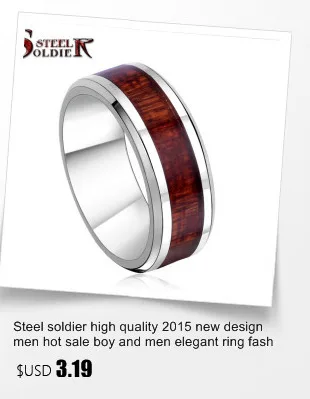 Стальное солдатское черное кольцо с темно-красной деревянной инкрустацией внутри кольца мужские уникальные модные обручальные ювелирные изделия