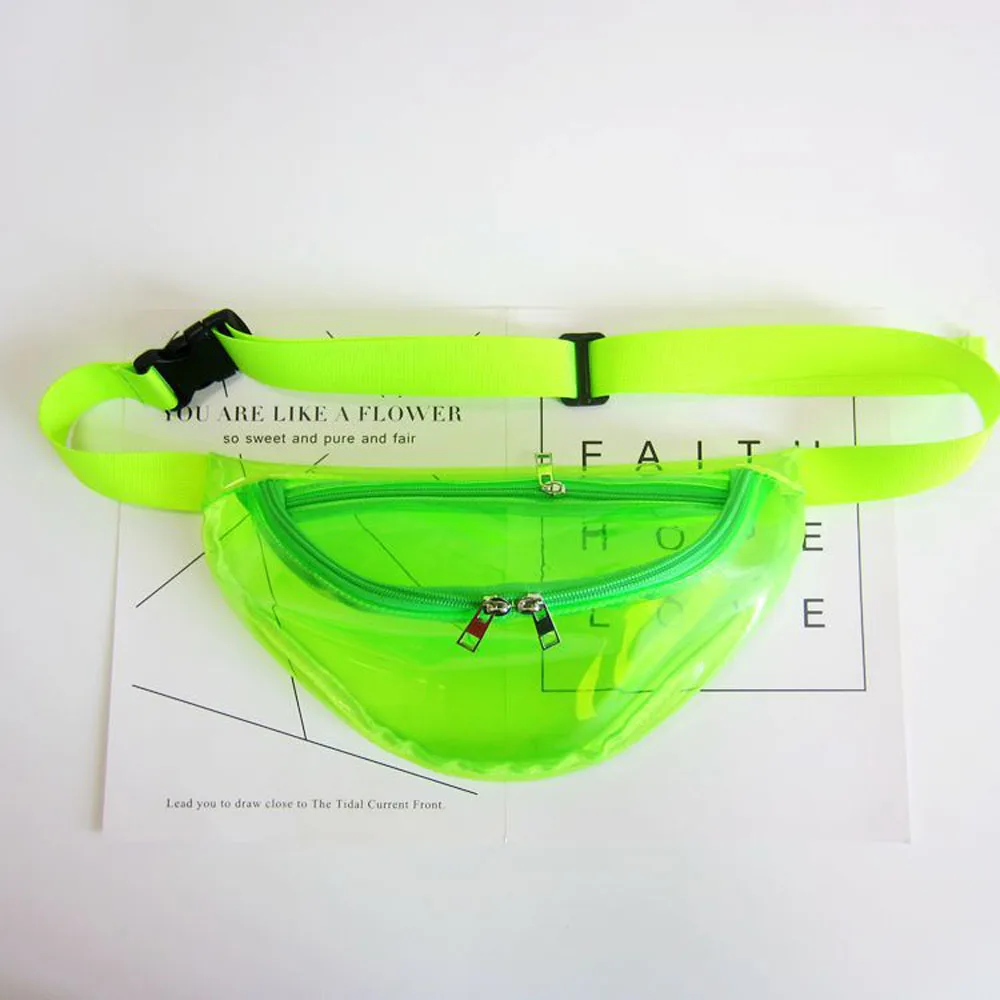 

New laser transparent purse hologram bag chest bag fashion beach bag holographic pink fanny pack heuptas waist women K-07