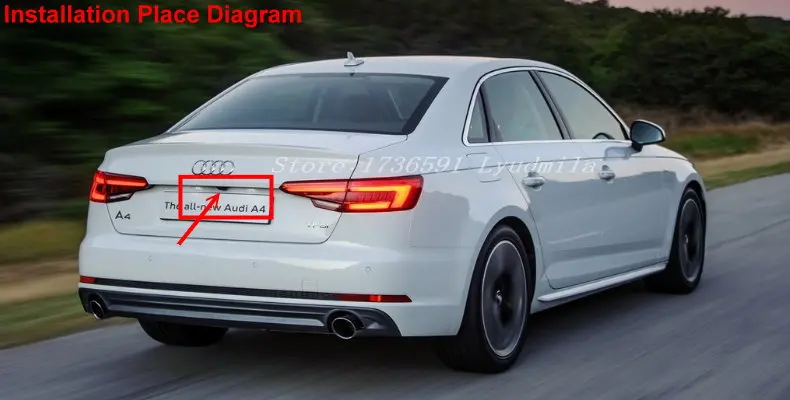 Камера заднего вида для Audi A4L S5 Q3 Q5 A8, задняя камера RCA, оригинальная Заводская камера с ручкой багажника