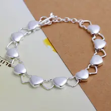 925 ювелирные изделия посеребренный браслет, 925 ювелирные изделия твердые и полый браслет H192