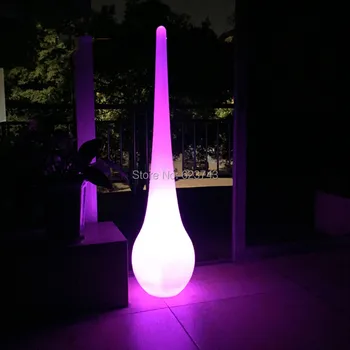 

IP65 Waterproof rechargeable color changing illuminated decoration light remote control led stand glowing water drop floor lamps