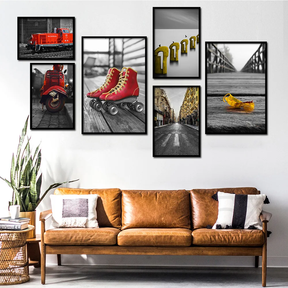 Tienda Online Arte De La Pared Del Mar De La Calle Del Tren De La