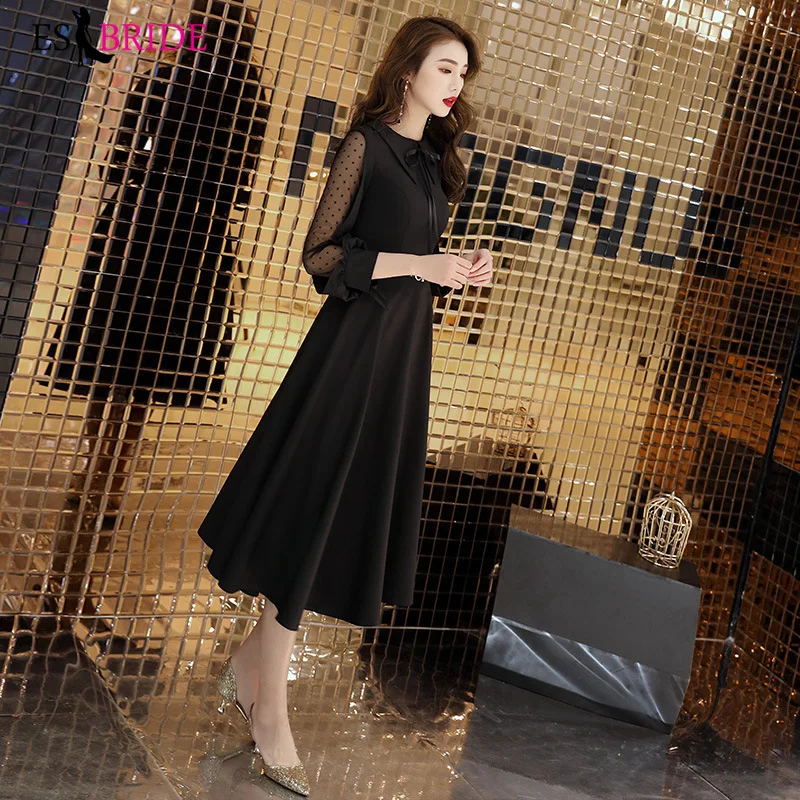 Black Formal Birthday Evening Dresses Long Evening Gowns for Women Elegant O-neck Robe De Soiree Evening Dress Party ES2468 Black Formal Birthday Evening Dresses Long Evening Gowns for Women Elegant O-neck Robe De Soiree Evening Dress Party ES2468