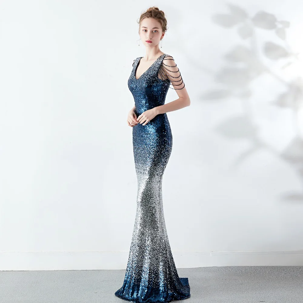 Summer Dress Party long crystal diamond rhinestone dress sexy slim women party dress annual meeting host party club wear (20)