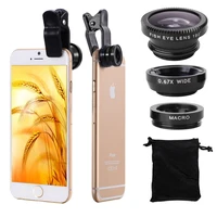 With Clips 12in1 Kits 12x Zoom Telephoto Lentes 3in1 Fish eye Fisheye Lens Wide Angle Macro Lenses For Cell Phone Mobile Tripod