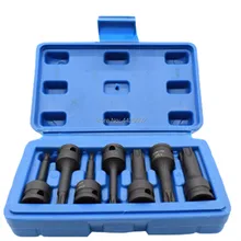 7 шт. ударный шлицевой Набор торцевых головок Lentgh 60 мм 3/8 дюймов квадратный шлицевой наконечник ударный Набор торцевых головок T20 T25 T30 T40 T50 T55 T60(T20-T60