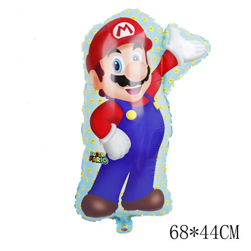 2pcs// lot Super Mario Balloons Boy Girl Birthday Party Decor Luigi Bros Mylar