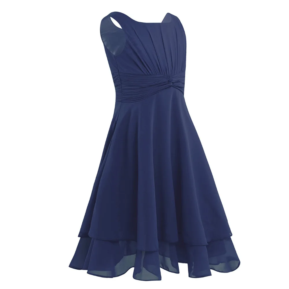 iiniim Baby Girls Dress Chiffon Knotted Princess Dress for Children's Birthday Party Vestidos Summer Kids Dresses for Girls girls dress,princess costume
