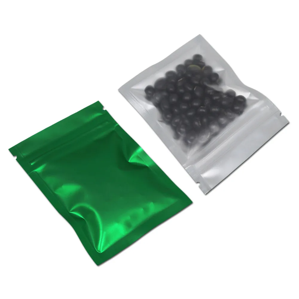 100 шт./лот 8,5x13 см Алюминиевая Фольга упаковочная пакет с застёжкой посылка плоские пакеты для хранения для конфет от китайского производителя пряный кофе пакет на молнии Пакет из майлара - Цвет: Green
