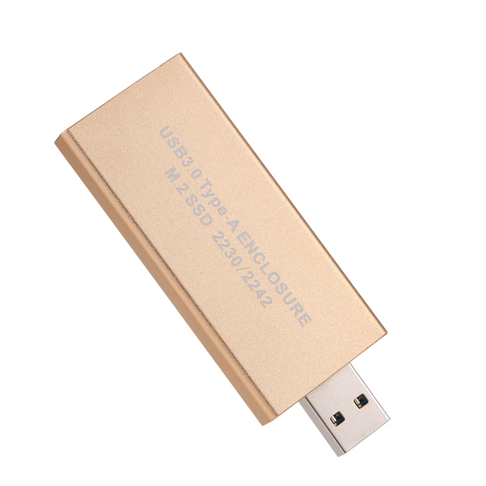 

Golden USB 3.0 to M.2 SSD Enclosure Storage Case for NGFF B Key Hard Disk B+M Key M2 SATA SSD External Box Adapter