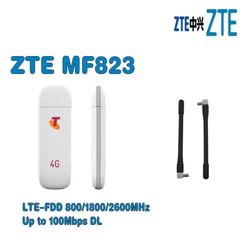 Лот из 10 шт. zte MF823 4g lte модем, lte модем micro usb 100 Мбит/с плюс 2 шт антенна